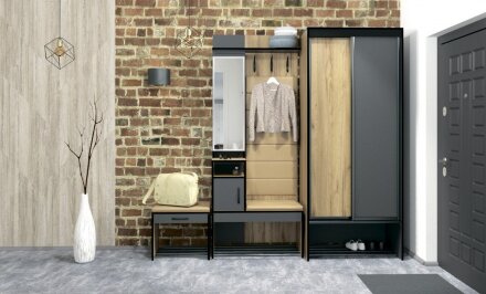 Шкаф угловой с зеркалом 9.2 Ольга-Лофт 