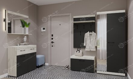 Шкаф Соната ШСЗ-800, Крафт белый - Антрацит 